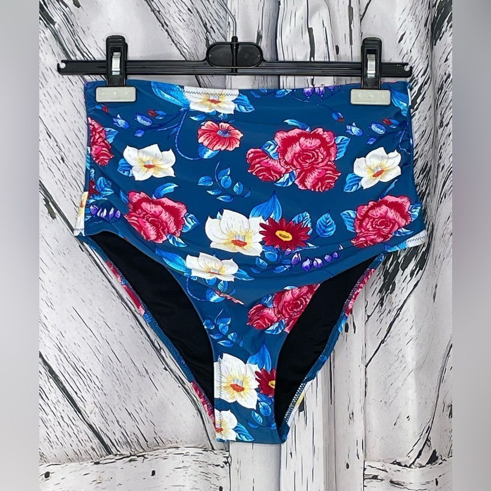 Cupshe Floral High Waisted Bikini Bottoms NWT Size S
